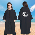 Free size 75*112 cm / Zipper pocket style-black spray