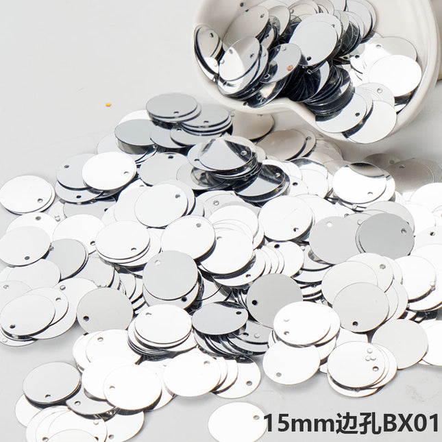 15mm round side hole bright piece hanging piece dance clothing bags and other clothing accessories diy accessories belly dance decorative piece