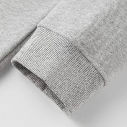 Light Gray 500g Heavyweight Round Neck Pullover Sweatshirt for Men and Women Japanese Style Style Loose Casual Versatile Long-Sleeved Top Autumn and Winter