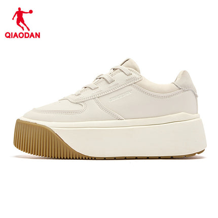 Biscuit Shoes II Jordan Shopping Mall Same Women's Board Shoes 2025 Summer White Leather Platform Height-increasing Women's Casual Shoes