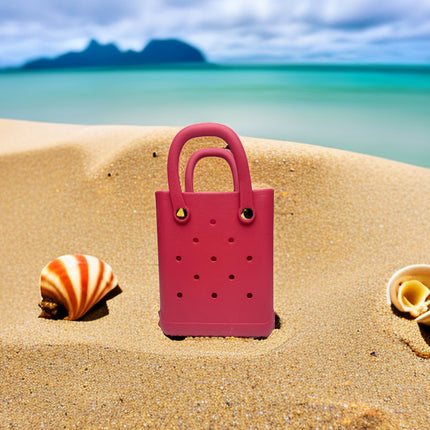 New Satchel Hot-Selling Silicone Hole Bag Cute Ins Style Mobile Phone Hole Bag DIY Decorative Piece Silicone Bag