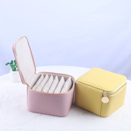 Cross-Border Amazon Internet Celebrity Jewelry Box Portable Travel Packaging Bag Jewelry Storage Box Earrings Earrings Jewelry Box