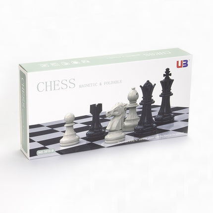 UB AIA Chess Magnetic Black and White Chessmen Folding Chessboard Children Students Training Chess for Competitive Games
