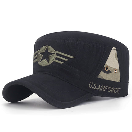 Spring and Summer New Fashion All-match Hat Men's Outdoor Cotton Sunshade Camouflage Flat Hat Sports Casual Sunscreen Hat