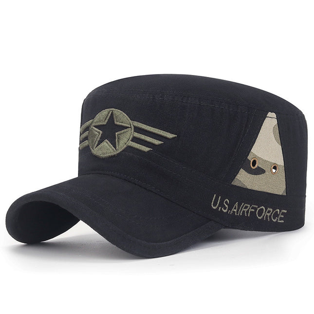 Spring and Summer New Fashion All-match Hat Men's Outdoor Cotton Sunshade Camouflage Flat Hat Sports Casual Sunscreen Hat