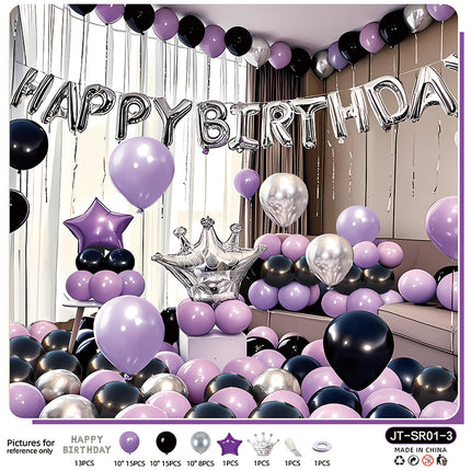 Birthday Balloon Party Decorations Scene Layout Background Wall Dressing Supplies Premium Feeling Package Foreign Trade suit