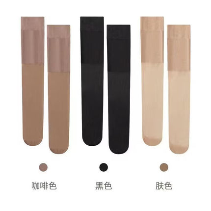 Silk Stockings Women's Knee Socks Summer Long Tube Thin Air-conditioning Socks High Elastic Anti-hook Silk No-curling Knee Socks