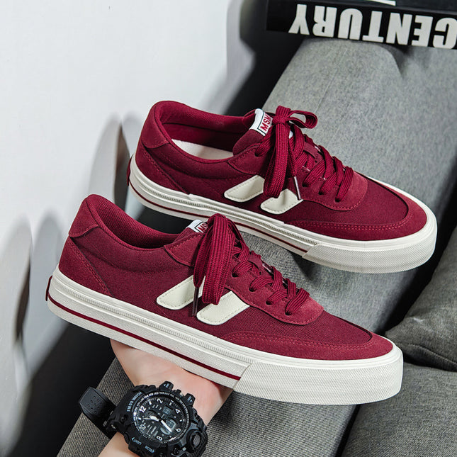 Spring and Autumn Men's Canvas Shoes, Korean Style, Versatile, Trendy, Casual Sports Board Shoes, Youth Student Shoes - Clearance