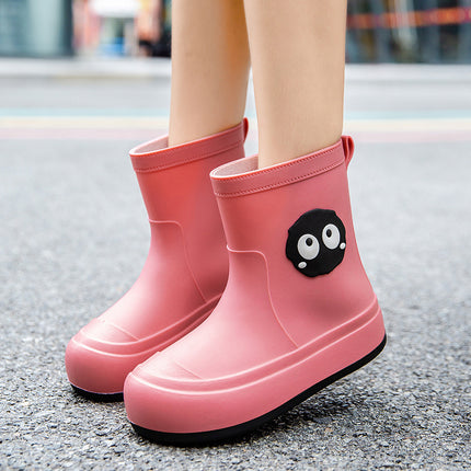 Winter Cotton Cute Cartoon Kidsren's Rain Boots Rain Boots Outer Wear Personalized Waterproof Shoes Boys and Girls Students Non-Slip Large