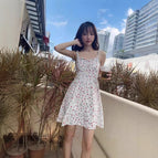 8871 white suspender skirt / S
