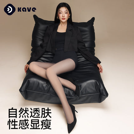 Black Sheer Skin-Colored Pantyhose for Women, Autumn and Winter Detachable Black Silk Pantyhose, Fleece-Lined and Thickened Warm Leggings