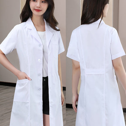 Physician Clinic White Coat Nurse Overalls Autumn and Winter Thick Long-Sleeved Chemical Health Laboratory Male Pharmacy Oral Dentistry