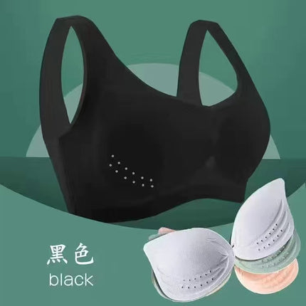 Summer comfortable ultra-thin ice silk gathered seamless underwear women's plus size beautiful back breathable non-steel ring anti-sagging bra