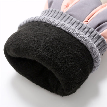 New winter gloves outdoor riding mountaineering plus velvet padded non-slip touch screen gloves wholesale men's and women's ski gloves