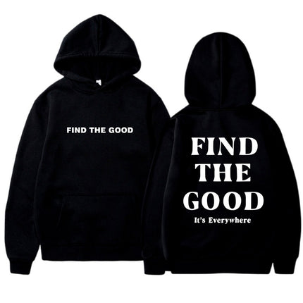 Foreign Trade Women's Velvet Sweatshirt Plain Letter Print Kangaroo Flap Pocket Pants Drawstring Print Hoodie