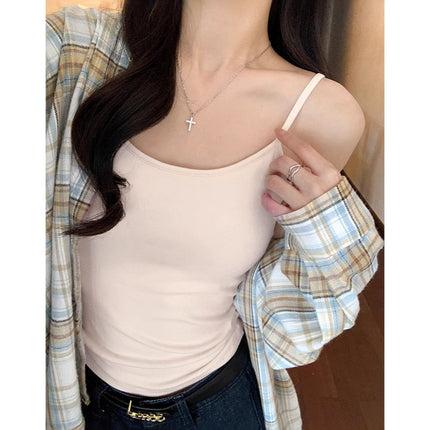 2025 New Sling with Chest Pad Removable All-match Slim-fit Slim-fit Waistband Vest Women's Wholesale