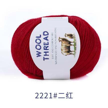 Cross-Border Wholesale Merino Wool Thread Handmade Stick Needle Hand Knitted Sweater Wool Pants Jacket Hat Scarf Shawl Thread