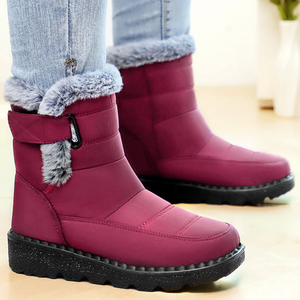 Women's Shoes with Plush Lining and Thickened Cotton Boots, Cross-Border Temu Height-Increasing Thick-Soled Cotton Shoes, Large Size Winter Polyurethane Women's Boots
