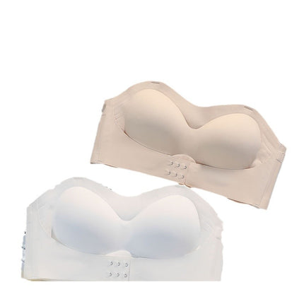 Seamless adjustable plus size strapless underwear women's large chest slimming non-slip push up tube top wrapped chest beauty back bra