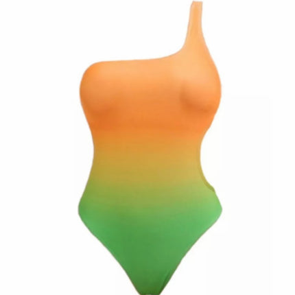 2023 New European and American French Retro Printed Swimsuit Women's Hot Spring Holiday Beach Dress Two-piece Swimsuit