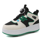 White and green [wheel running shoes] / 31