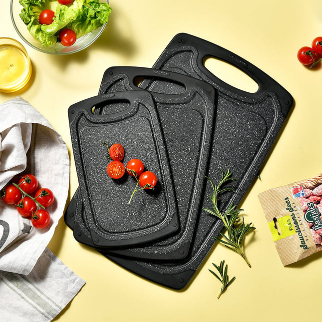 Cross-border wheat straw cutting board kitchen multifunctional double-sided cutting board cutting board chopping board 3 suit food supplement board