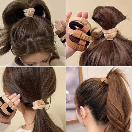 Simple Elegant Durable High Elastic Women's Hair Rope Rubber Tendon Hair Ring Thickened High Ponytail Headwear Hair Rope Hair Accessories