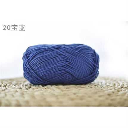 Xuefeier 4-Strand Milk Cotton Wool Ball 4-Strand Combed Cotton Thread Does Not Ball Baby Hand-Knitted DIY Cute Doll