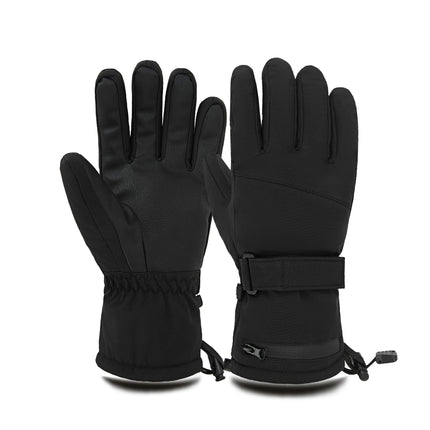 Adult Ski Gloves, Outdoor Waterproof, Windproof, Wear-Resistant, Touch-Screen Compatible, Five-Fingered, Fleece-Lined, for Mountaineering and Cycling, Warm and Cold-Resistant