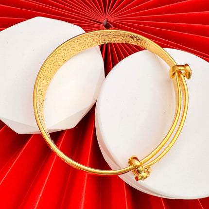 Gold-Plated Baby's Breath Frosted Bracelet Meteor Shower Women's Bracelet Large Gold-Plated Push-Pull Bracelet One Piece Purchasing Agent