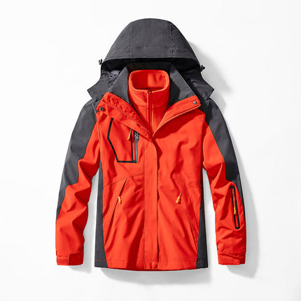 Outdoor Couple's Charge Clothes Three-in-One Removable Liner Hood Warm Casual Warm Charge Clothes Two-Piece Set