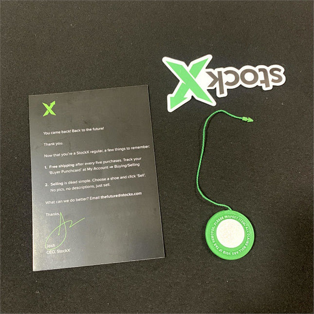 Cross-Border Stock X Green Label Green Fork Anti-Adjustment Buckle X Tag Accessories Pendant Shoe Buckle Card Three-Piece Set