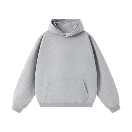 American Trendy Brand 450g Heavy Weight Terry Off-Shoulder Hooded Sweatshirt Men's Spring & Fall Hoodless Rope Loose Hoodie Wholesale