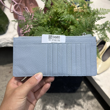 Women's Genuine Leather Fashion Long Zipper Mobile Phone Wallet High-grade Cowhide Men's Large Capacity Card Bag Two-in-One in stock