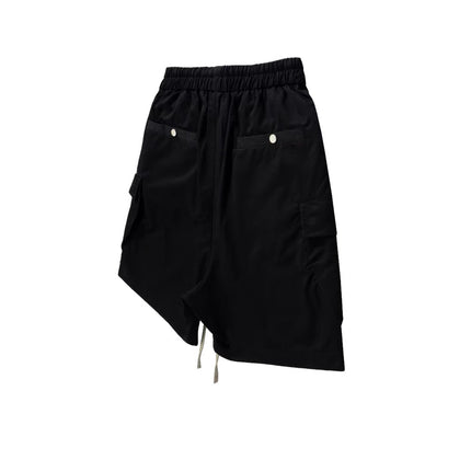 2025 Dark RO Style Drawstring Multi-Pocket Tooling Shorts Men's Niche Casual Loose Straight Pants
