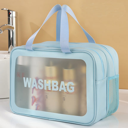 Cross-border PVC Wash Bag Portable Shoulder Dry and Wet Separation Bag Swimming Fitness Bath Bag Waterproof Makeup Storage Bag