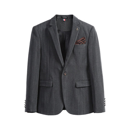 Long-term men's suit suit Korean slim fit suit three-piece suit solid color casual formal suit suit men