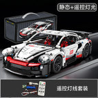 1:14 black and white porsche 911 supercar [static version + remote control lighting]