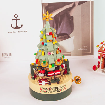 Compatible with Lego Christmas tree building blocks surprise blind box children assembled educational toys Christmas creative gift ornaments