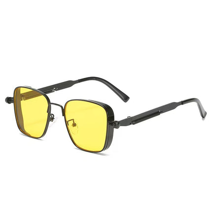 2026 New Small-Frame Retro Steampunk Style Sunglasses with a European and American Universal Personality, Steampunk Metal Sunglasses