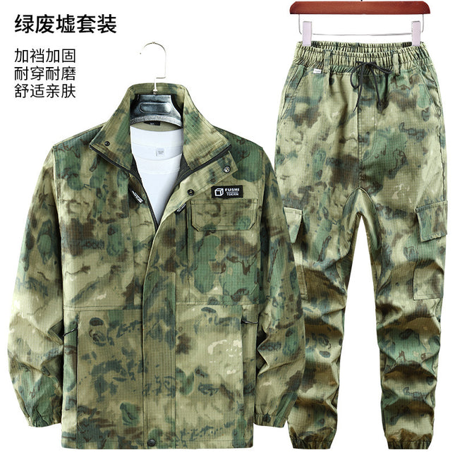 Men's Spring and Autumn Wear-Resistant Suit Camouflage Suit Water-Repellent Breathable Wear-Resistant Construction Site Auto Repair Machine Repair Work Upper and Lower Clothes