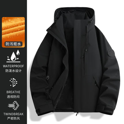Luotuo Same Style Rose Red Jacket for Women 2025 New Outdoor Windproof Three-In-One Super Nice Little Jacket