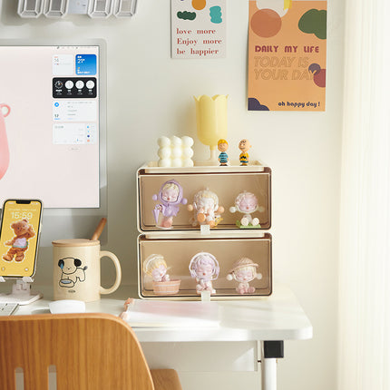 Desktop Organization Storage Box Bubble Mart Dustproof Transparent Figurine Box Cosmetics Jewelry Storage Cross-Border Hot Sale