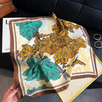 Khaki large flower / 68X68cm