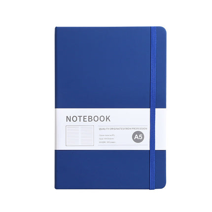 A5 imitation leather strap notebook cross-border in stock business office hard leather notebook elastic band notepad can be customized