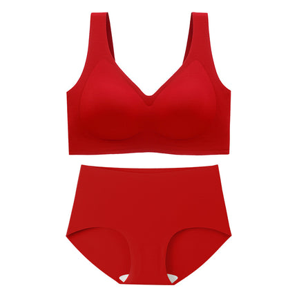 chubby girl plus fertilizer to increase 200kg seamless plus size underwear women's summer thin big chest small gathered bra