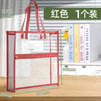 [red] vertical transparent double-layer pvc handbag + card business card 1321