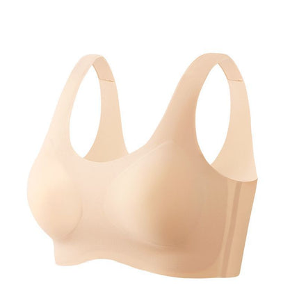 Seamless Invisible Liquid Foundation Underwear Women's Dressing Impermeable Comfortable Fixed Cup Small Chest Push-up Beautiful Back Bra