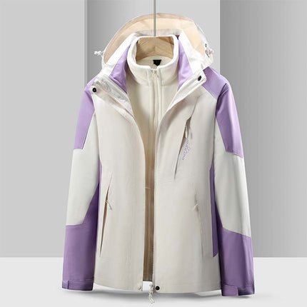 Special Price School Group Clothing Disassembly Outdoor Jacket Autumn and Winter Waterproof Couple Three-In-One Hooded Sports Mountaineering Clothing