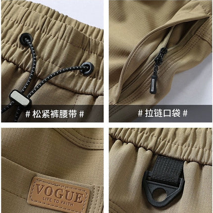 2024 Summer Thin Pants Soft Shell Waterproof Windproof Men's American Style Functional Outdoor Mountaineering Casual Crock Pants